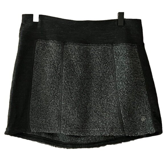 Kuhl Women's Small Unlined Wool Blend Skirt Charcoal Gray Black Waist 29" - Picture 2 of 6